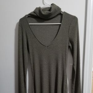 May Pink | Turtle Neck Dress | Olive